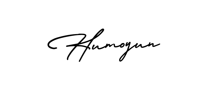 How to make Humoyun name signature. Use AmerikaSignatureDemo-Regular style for creating short signs online. This is the latest handwritten sign. Humoyun signature style 3 images and pictures png