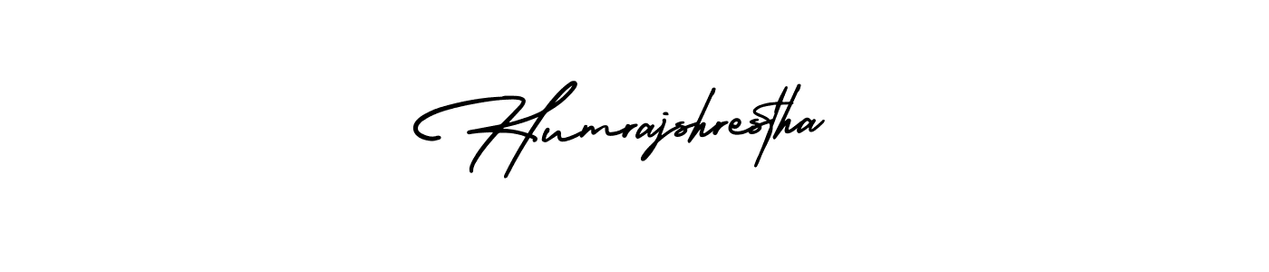 Design your own signature with our free online signature maker. With this signature software, you can create a handwritten (AmerikaSignatureDemo-Regular) signature for name Humrajshrestha. Humrajshrestha signature style 3 images and pictures png