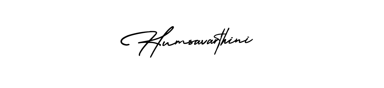 You should practise on your own different ways (AmerikaSignatureDemo-Regular) to write your name (Humsavarthini) in signature. don't let someone else do it for you. Humsavarthini signature style 3 images and pictures png