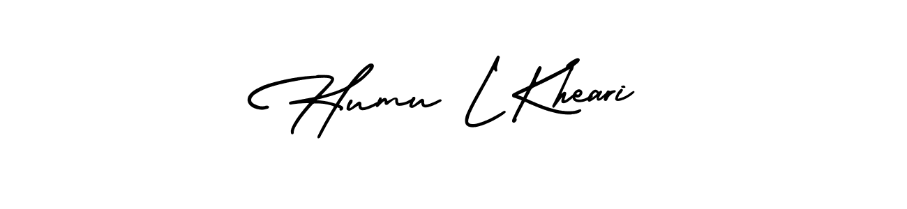 How to make Humu L Kheari signature? AmerikaSignatureDemo-Regular is a professional autograph style. Create handwritten signature for Humu L Kheari name. Humu L Kheari signature style 3 images and pictures png