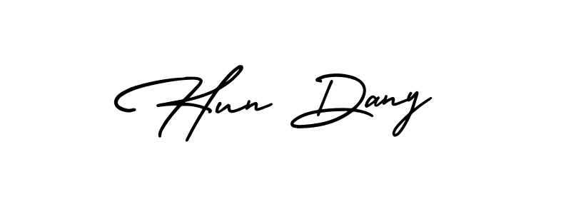 if you are searching for the best signature style for your name Hun Dany. so please give up your signature search. here we have designed multiple signature styles  using AmerikaSignatureDemo-Regular. Hun Dany signature style 3 images and pictures png