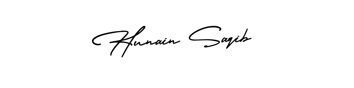 Best and Professional Signature Style for Hunain Saqib. AmerikaSignatureDemo-Regular Best Signature Style Collection. Hunain Saqib signature style 3 images and pictures png