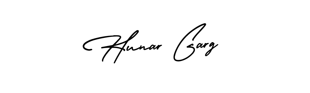 Make a beautiful signature design for name Hunar Garg. Use this online signature maker to create a handwritten signature for free. Hunar Garg signature style 3 images and pictures png