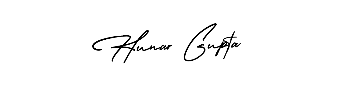 Make a short Hunar Gupta signature style. Manage your documents anywhere anytime using AmerikaSignatureDemo-Regular. Create and add eSignatures, submit forms, share and send files easily. Hunar Gupta signature style 3 images and pictures png