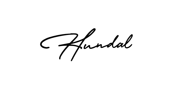How to make Hundal name signature. Use AmerikaSignatureDemo-Regular style for creating short signs online. This is the latest handwritten sign. Hundal signature style 3 images and pictures png