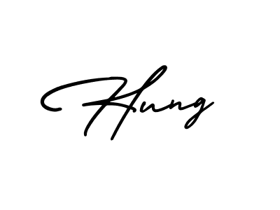 You should practise on your own different ways (AmerikaSignatureDemo-Regular) to write your name (Hung) in signature. don't let someone else do it for you. Hung signature style 3 images and pictures png