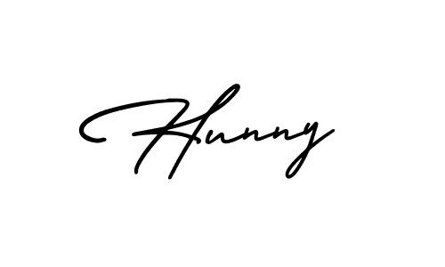 Make a beautiful signature design for name Hunny. With this signature (AmerikaSignatureDemo-Regular) style, you can create a handwritten signature for free. Hunny signature style 3 images and pictures png