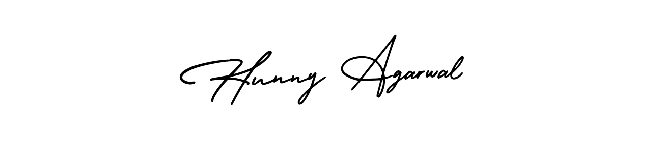 How to make Hunny Agarwal signature? AmerikaSignatureDemo-Regular is a professional autograph style. Create handwritten signature for Hunny Agarwal name. Hunny Agarwal signature style 3 images and pictures png