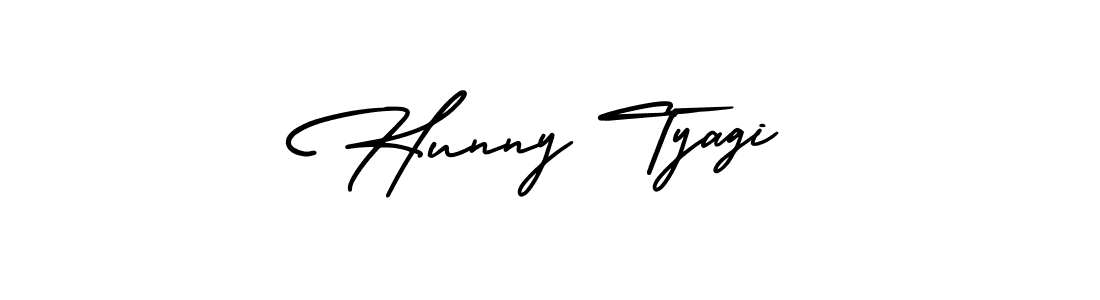 Hunny Tyagi stylish signature style. Best Handwritten Sign (AmerikaSignatureDemo-Regular) for my name. Handwritten Signature Collection Ideas for my name Hunny Tyagi. Hunny Tyagi signature style 3 images and pictures png