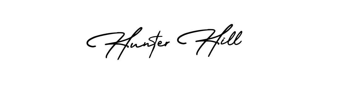 How to make Hunter Hill signature? AmerikaSignatureDemo-Regular is a professional autograph style. Create handwritten signature for Hunter Hill name. Hunter Hill signature style 3 images and pictures png