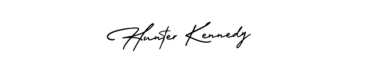 Use a signature maker to create a handwritten signature online. With this signature software, you can design (AmerikaSignatureDemo-Regular) your own signature for name Hunter Kennedy. Hunter Kennedy signature style 3 images and pictures png
