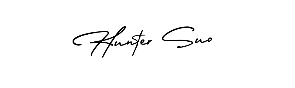 Make a short Hunter Suo signature style. Manage your documents anywhere anytime using AmerikaSignatureDemo-Regular. Create and add eSignatures, submit forms, share and send files easily. Hunter Suo signature style 3 images and pictures png