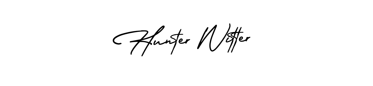 Also we have Hunter Witter name is the best signature style. Create professional handwritten signature collection using AmerikaSignatureDemo-Regular autograph style. Hunter Witter signature style 3 images and pictures png