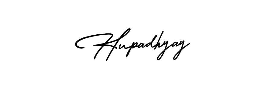 How to make Hupadhyay name signature. Use AmerikaSignatureDemo-Regular style for creating short signs online. This is the latest handwritten sign. Hupadhyay signature style 3 images and pictures png