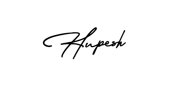 Hupesh stylish signature style. Best Handwritten Sign (AmerikaSignatureDemo-Regular) for my name. Handwritten Signature Collection Ideas for my name Hupesh. Hupesh signature style 3 images and pictures png