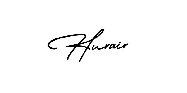 How to make Hurair name signature. Use AmerikaSignatureDemo-Regular style for creating short signs online. This is the latest handwritten sign. Hurair signature style 3 images and pictures png