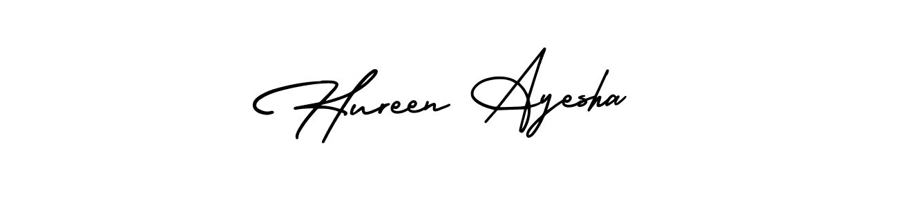 Design your own signature with our free online signature maker. With this signature software, you can create a handwritten (AmerikaSignatureDemo-Regular) signature for name Hureen Ayesha. Hureen Ayesha signature style 3 images and pictures png