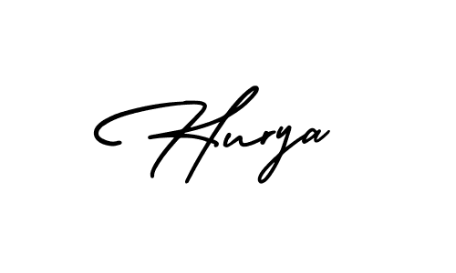 Use a signature maker to create a handwritten signature online. With this signature software, you can design (AmerikaSignatureDemo-Regular) your own signature for name Hurya. Hurya signature style 3 images and pictures png