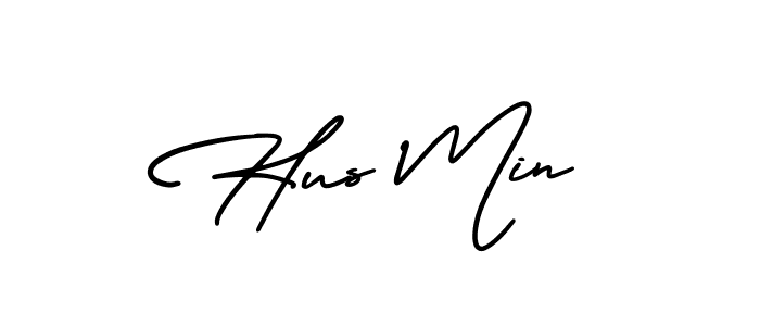 How to make Hus Min signature? AmerikaSignatureDemo-Regular is a professional autograph style. Create handwritten signature for Hus Min name. Hus Min signature style 3 images and pictures png