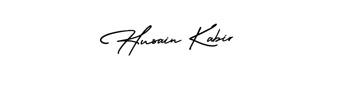 It looks lik you need a new signature style for name Husain Kabir. Design unique handwritten (AmerikaSignatureDemo-Regular) signature with our free signature maker in just a few clicks. Husain Kabir signature style 3 images and pictures png