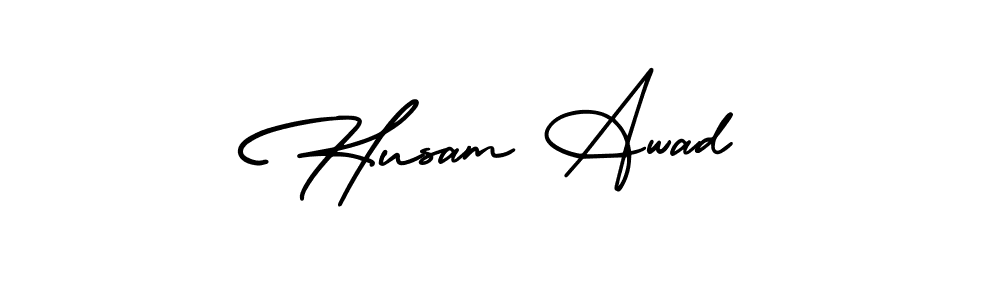 Best and Professional Signature Style for Husam Awad. AmerikaSignatureDemo-Regular Best Signature Style Collection. Husam Awad signature style 3 images and pictures png