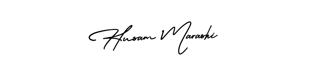 Create a beautiful signature design for name Husam Marashi. With this signature (AmerikaSignatureDemo-Regular) fonts, you can make a handwritten signature for free. Husam Marashi signature style 3 images and pictures png