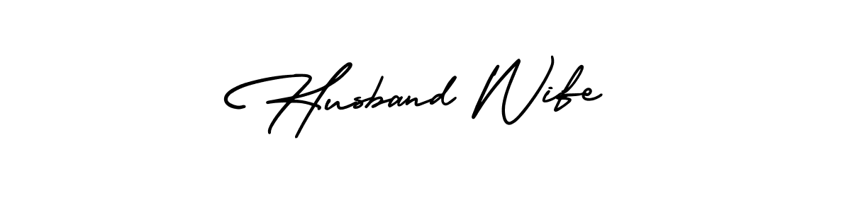 How to Draw Husband Wife signature style? AmerikaSignatureDemo-Regular is a latest design signature styles for name Husband Wife. Husband Wife signature style 3 images and pictures png