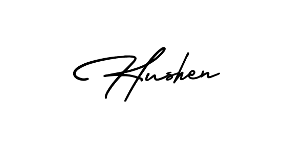 How to make Hushen signature? AmerikaSignatureDemo-Regular is a professional autograph style. Create handwritten signature for Hushen name. Hushen signature style 3 images and pictures png