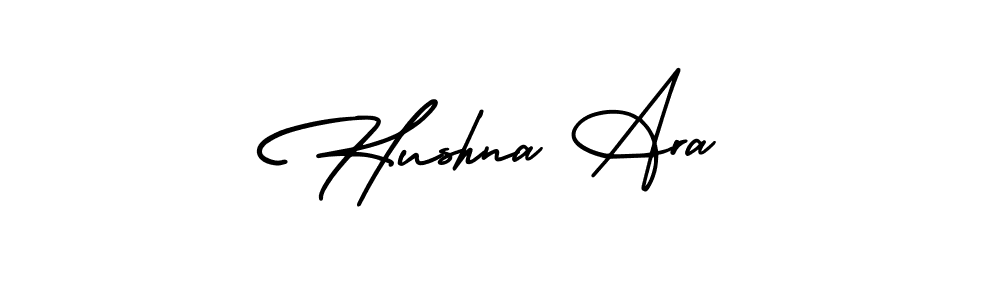 Hushna Ara stylish signature style. Best Handwritten Sign (AmerikaSignatureDemo-Regular) for my name. Handwritten Signature Collection Ideas for my name Hushna Ara. Hushna Ara signature style 3 images and pictures png
