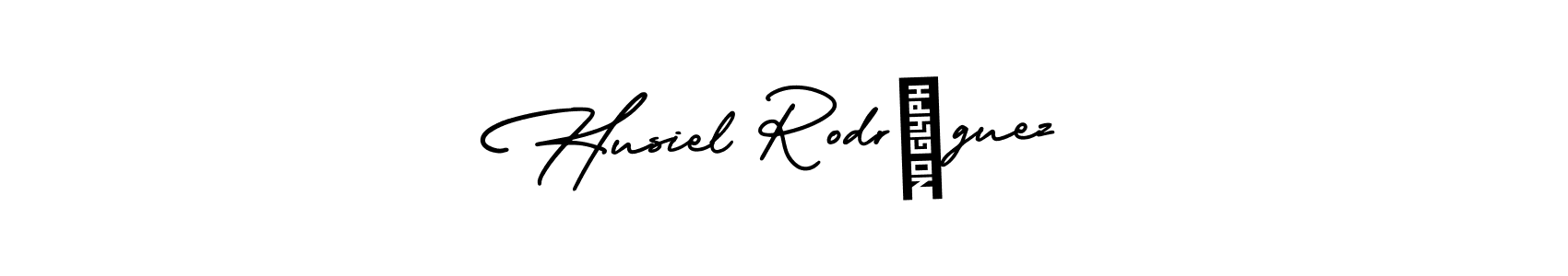 How to make Husiel Rodríguez name signature. Use AmerikaSignatureDemo-Regular style for creating short signs online. This is the latest handwritten sign. Husiel Rodríguez signature style 3 images and pictures png