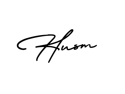 Use a signature maker to create a handwritten signature online. With this signature software, you can design (AmerikaSignatureDemo-Regular) your own signature for name Husm. Husm signature style 3 images and pictures png