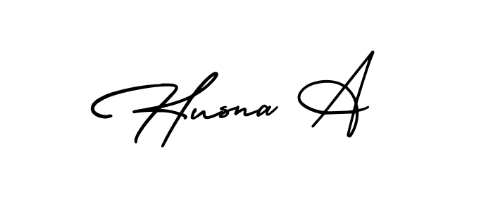 Make a beautiful signature design for name Husna A. With this signature (AmerikaSignatureDemo-Regular) style, you can create a handwritten signature for free. Husna A signature style 3 images and pictures png