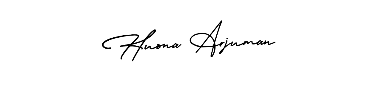 Similarly AmerikaSignatureDemo-Regular is the best handwritten signature design. Signature creator online .You can use it as an online autograph creator for name Husna Arjuman. Husna Arjuman signature style 3 images and pictures png