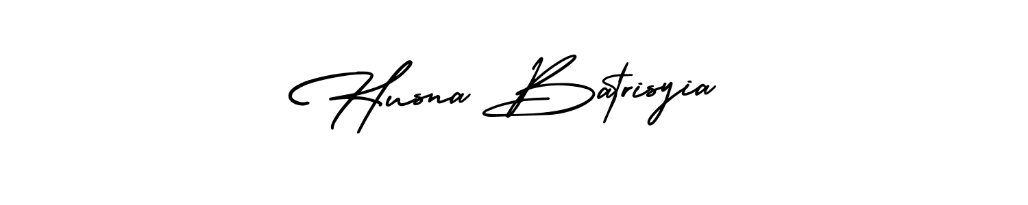This is the best signature style for the Husna Batrisyia name. Also you like these signature font (AmerikaSignatureDemo-Regular). Mix name signature. Husna Batrisyia signature style 3 images and pictures png