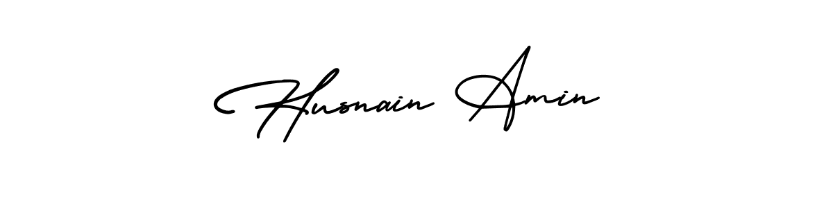 Best and Professional Signature Style for Husnain Amin. AmerikaSignatureDemo-Regular Best Signature Style Collection. Husnain Amin signature style 3 images and pictures png