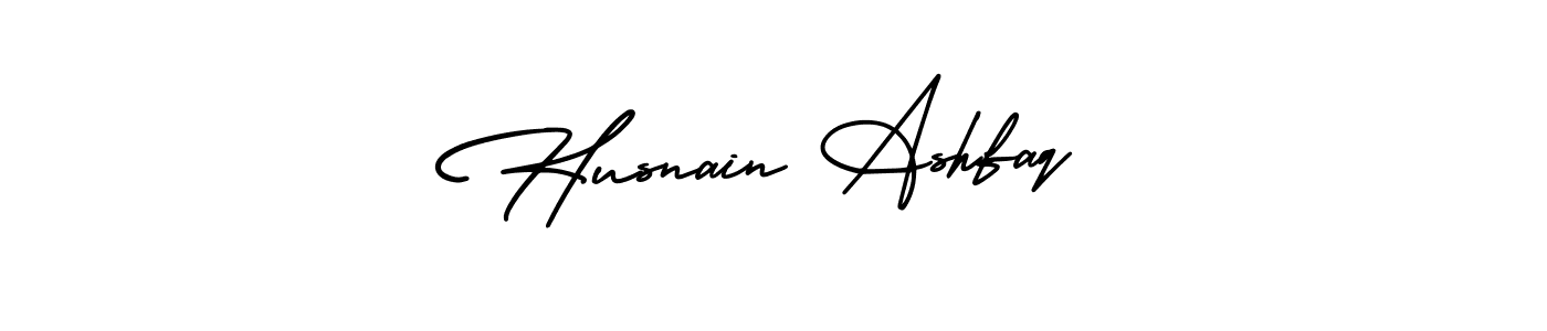 Design your own signature with our free online signature maker. With this signature software, you can create a handwritten (AmerikaSignatureDemo-Regular) signature for name Husnain Ashfaq. Husnain Ashfaq signature style 3 images and pictures png