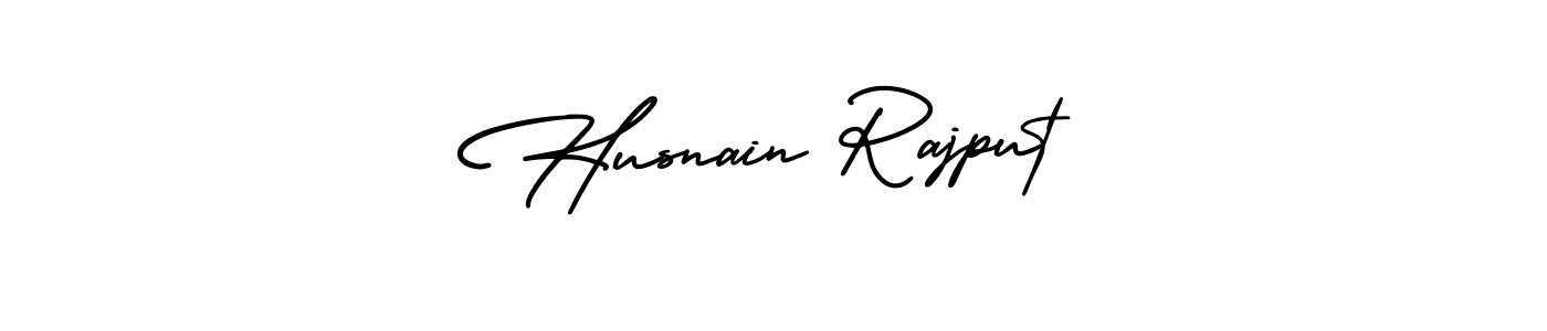 Use a signature maker to create a handwritten signature online. With this signature software, you can design (AmerikaSignatureDemo-Regular) your own signature for name Husnain Rajput. Husnain Rajput signature style 3 images and pictures png