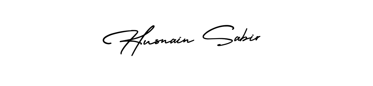 Create a beautiful signature design for name Husnain Sabir. With this signature (AmerikaSignatureDemo-Regular) fonts, you can make a handwritten signature for free. Husnain Sabir signature style 3 images and pictures png