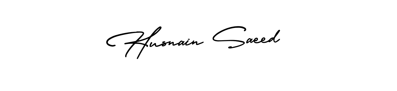 Make a beautiful signature design for name Husnain Saeed. Use this online signature maker to create a handwritten signature for free. Husnain Saeed signature style 3 images and pictures png