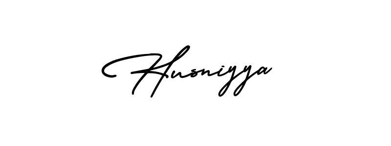 How to Draw Husniyya signature style? AmerikaSignatureDemo-Regular is a latest design signature styles for name Husniyya. Husniyya signature style 3 images and pictures png