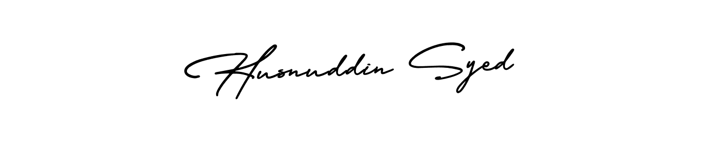 Make a short Husnuddin Syed signature style. Manage your documents anywhere anytime using AmerikaSignatureDemo-Regular. Create and add eSignatures, submit forms, share and send files easily. Husnuddin Syed signature style 3 images and pictures png