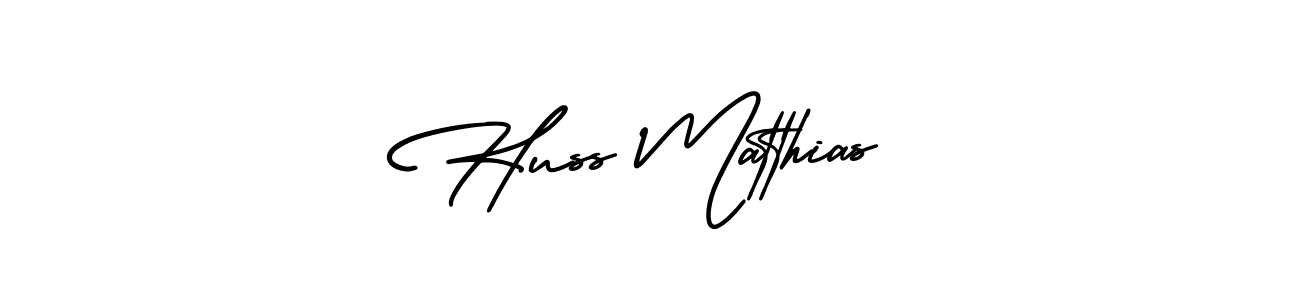 Huss Matthias stylish signature style. Best Handwritten Sign (AmerikaSignatureDemo-Regular) for my name. Handwritten Signature Collection Ideas for my name Huss Matthias. Huss Matthias signature style 3 images and pictures png