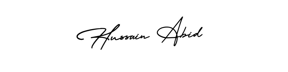 Hussain Abid stylish signature style. Best Handwritten Sign (AmerikaSignatureDemo-Regular) for my name. Handwritten Signature Collection Ideas for my name Hussain Abid. Hussain Abid signature style 3 images and pictures png