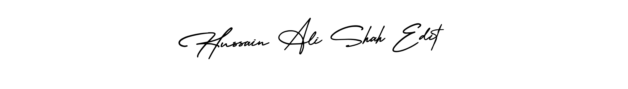 Hussain Ali Shah Edit stylish signature style. Best Handwritten Sign (AmerikaSignatureDemo-Regular) for my name. Handwritten Signature Collection Ideas for my name Hussain Ali Shah Edit. Hussain Ali Shah Edit signature style 3 images and pictures png