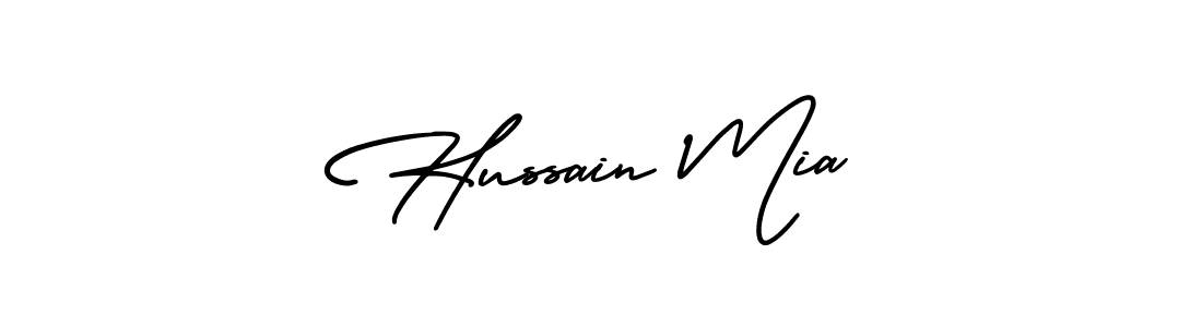 See photos of Hussain Mia official signature by Spectra . Check more albums & portfolios. Read reviews & check more about AmerikaSignatureDemo-Regular font. Hussain Mia signature style 3 images and pictures png