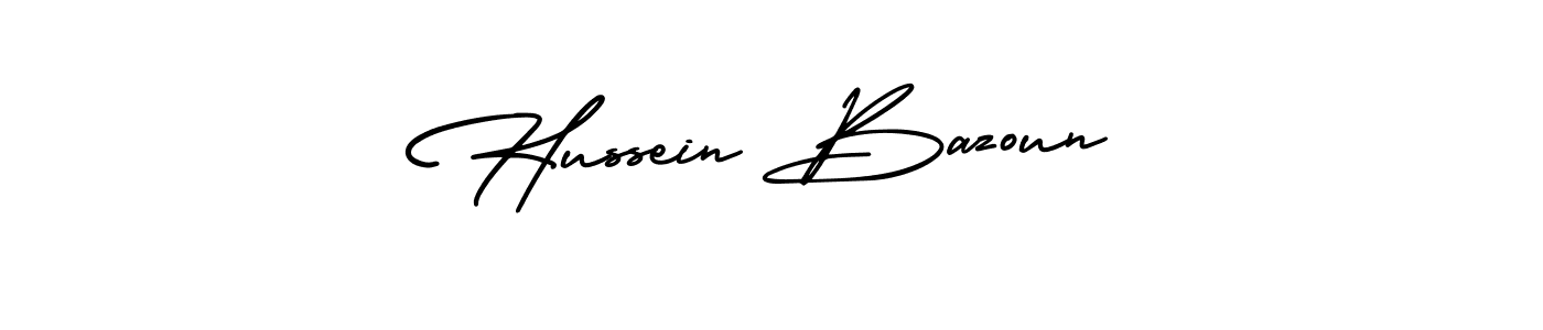 Make a short Hussein Bazoun signature style. Manage your documents anywhere anytime using AmerikaSignatureDemo-Regular. Create and add eSignatures, submit forms, share and send files easily. Hussein Bazoun signature style 3 images and pictures png