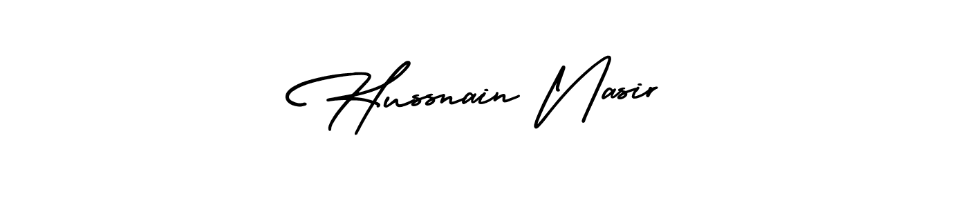 Design your own signature with our free online signature maker. With this signature software, you can create a handwritten (AmerikaSignatureDemo-Regular) signature for name Hussnain Nasir. Hussnain Nasir signature style 3 images and pictures png