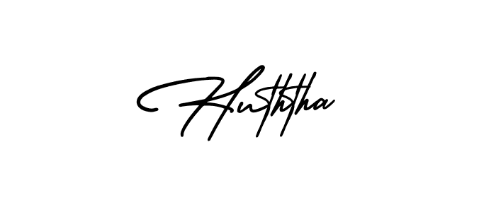 Make a beautiful signature design for name Huththa. With this signature (AmerikaSignatureDemo-Regular) style, you can create a handwritten signature for free. Huththa signature style 3 images and pictures png