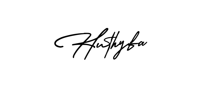 This is the best signature style for the Huthyfa name. Also you like these signature font (AmerikaSignatureDemo-Regular). Mix name signature. Huthyfa signature style 3 images and pictures png