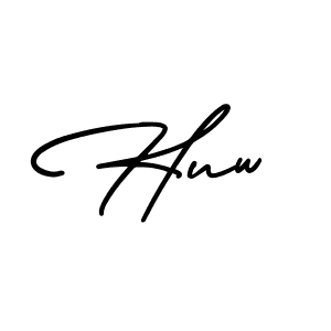 Make a beautiful signature design for name Huw. With this signature (AmerikaSignatureDemo-Regular) style, you can create a handwritten signature for free. Huw signature style 3 images and pictures png